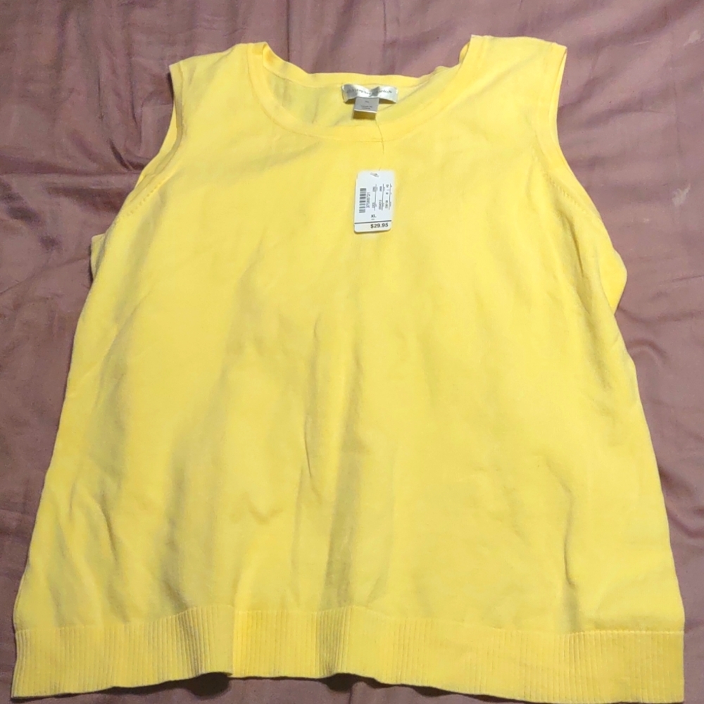 Christopher & Banks XL yellow cotton tank